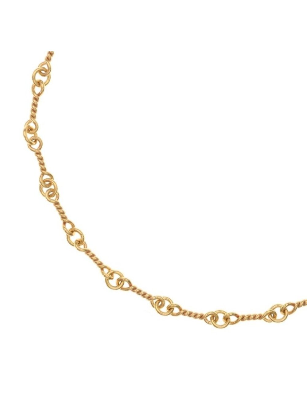 Chrome Hearts 22K Neckchain Twist Chain Necklace Gold